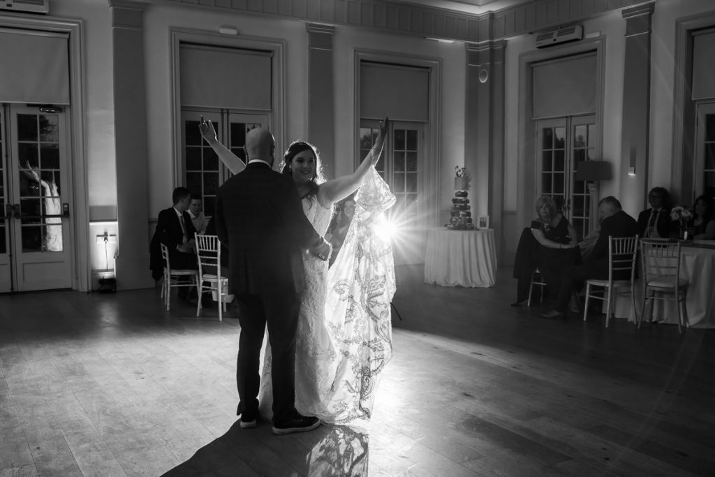 wedding photography at hodsock priory in their first dance.